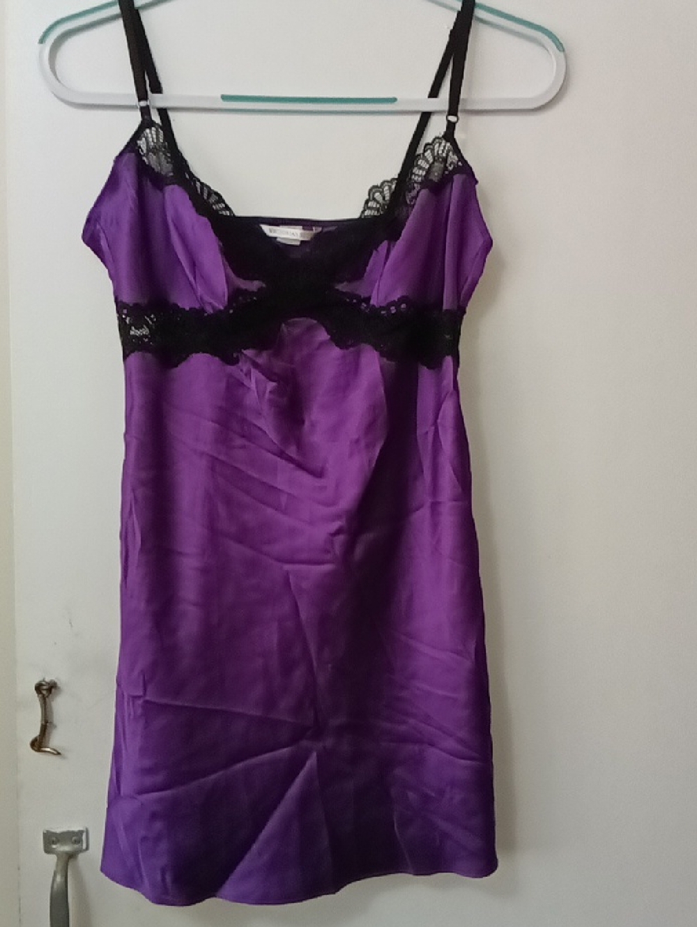 Victoria Secret Silky Purple Lace Trim Slip Dress - Unknown Brand